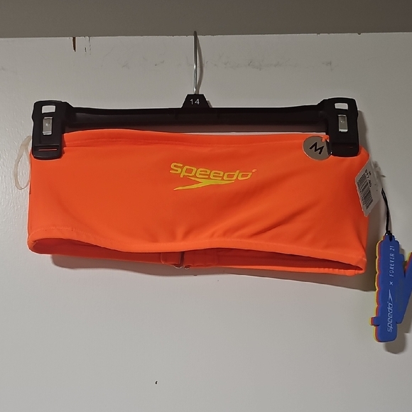 Speedo Neon Orange Bandeau Top - Picture 1 of 3